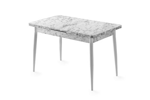 AY MASA VE SANDALYE BENCH TAKIMI, LACİVERT BEYAZ, 120x70