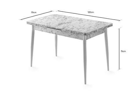 AY MASA VE SANDALYE BENCH TAKIMI, YEŞİL BEYAZ, 120x70