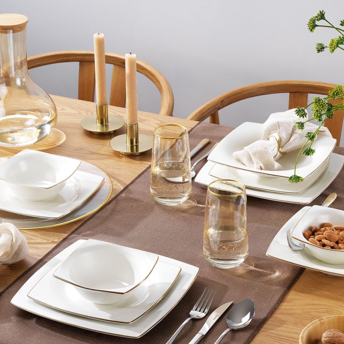 Schafer Elysium Yemek Takımı 48 Parça-Gold