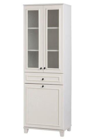 Sembol C 183 Çıtalı Cam Lake Kapaklı Çamaşır Sepetli Dolap